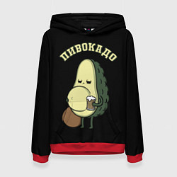 Толстовка-худи женская ПИВОКАДО, цвет: 3D-красный