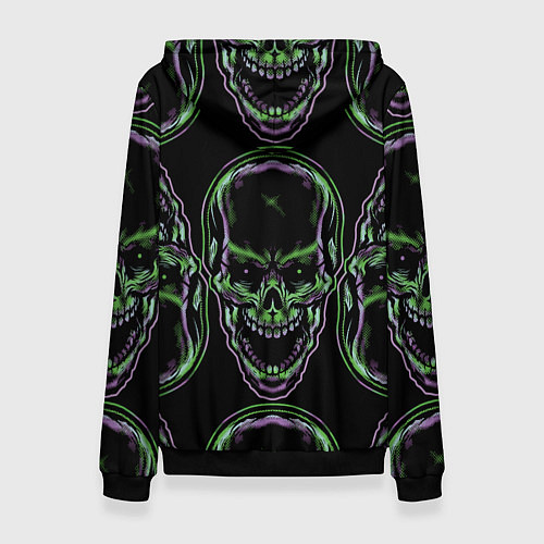 Женская толстовка Skulls vanguard pattern 2077 / 3D-Черный – фото 2