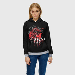 Толстовка-худи женская А вот и лизун, цвет: 3D-меланж — фото 2