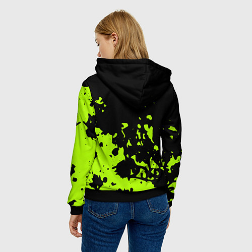 Женская толстовка Monster Energy green / 3D-Черный – фото 4