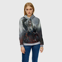 Толстовка-худи женская ВЕДЬМАК СЕРИАЛ ДИКАЯ ОХОТА, цвет: 3D-меланж — фото 2