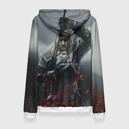 Женская толстовка ВЕДЬМАК СЕРИАЛ ДИКАЯ ОХОТА / 3D-Белый – фото 2