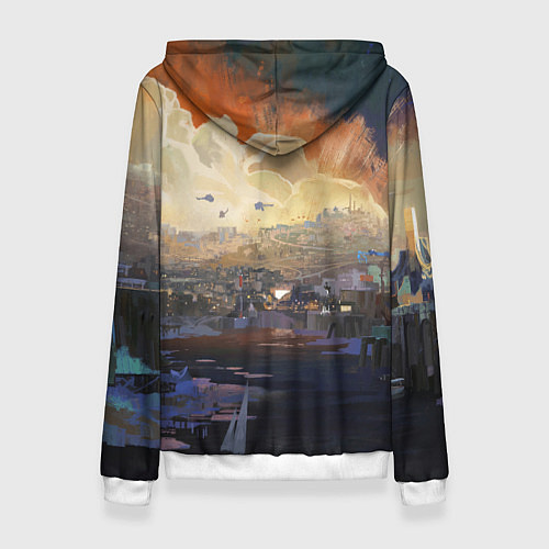 Женская толстовка Disco Elysium Harrier Du Bois / 3D-Белый – фото 2