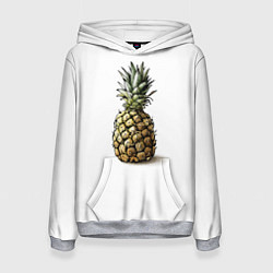 Толстовка-худи женская Pineapple watercolor, цвет: 3D-меланж