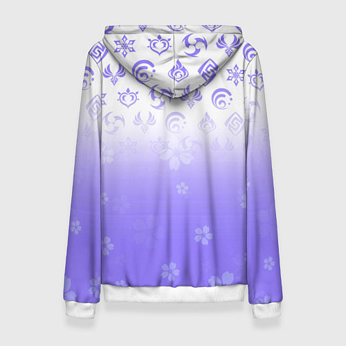 Женская толстовка GENSHIN IMPACT SYMBOL PATTERN SAKURA САКУРА / 3D-Белый – фото 2