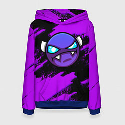 Толстовка-худи женская Geometry Dash game - Геометри Дэш, цвет: 3D-синий