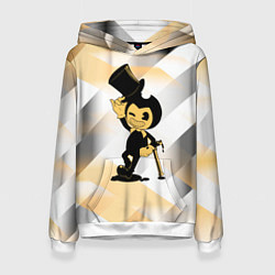 Толстовка-худи женская Bendy and the ink machine bendy, цвет: 3D-белый