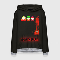 Толстовка-худи женская Южный парк главные персонажи South Park, цвет: 3D-меланж