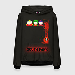 Толстовка-худи женская Южный парк главные персонажи South Park, цвет: 3D-черный