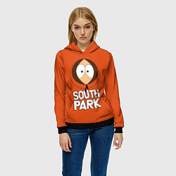 Толстовка-худи женская Южный парк Кенни South Park, цвет: 3D-черный — фото 2