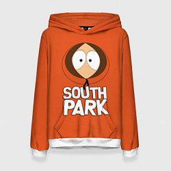 Толстовка-худи женская Южный парк Кенни South Park, цвет: 3D-белый