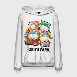 Толстовка-худи женская South Park - Южный парк краски, цвет: 3D-меланж