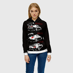 Толстовка-худи женская NISSAN 300 ZX 350Z 370Z JDM STYLE, цвет: 3D-белый — фото 2