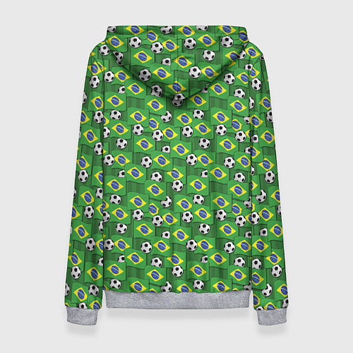 Женская толстовка Бразилия футбол / 3D-Меланж – фото 2