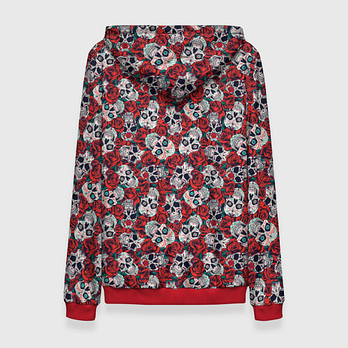 Женская толстовка Skulls & roses / 3D-Красный – фото 2