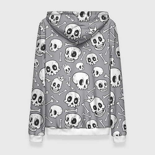 Женская толстовка Skulls & bones / 3D-Белый – фото 2