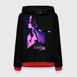 Толстовка-худи женская Сон Джин Ву - Solo Leveling, цвет: 3D-красный