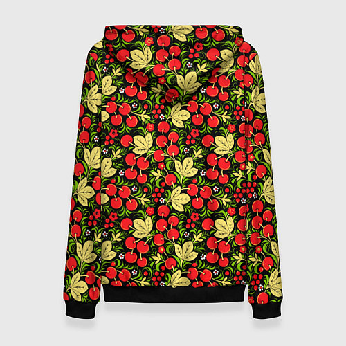 Женская толстовка Черешни хохлома / 3D-Черный – фото 2