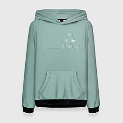 Толстовка-худи женская На службе здоровья, цвет: 3D-черный