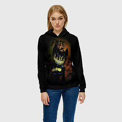Толстовка-худи женская Бенди Bendy And The Ink Machine, цвет: 3D-черный — фото 2