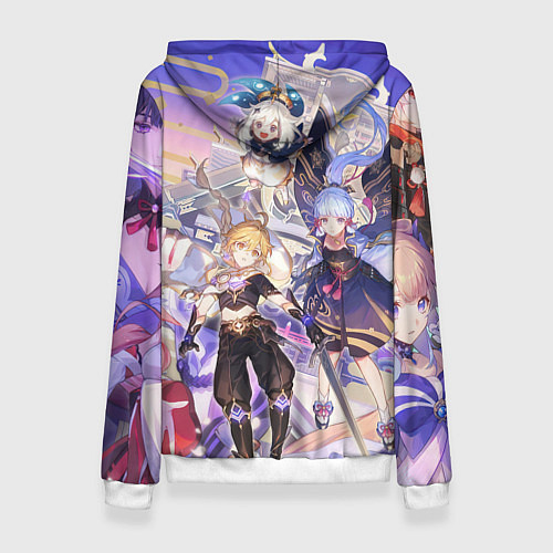 Женская толстовка Genshin Impact - Арка Инадзумы / 3D-Белый – фото 2