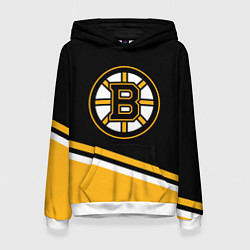 Женская толстовка Бостон Брюинз, Boston Bruins Диагональные полосы