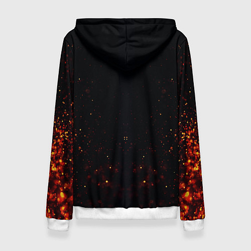 Женская толстовка Огненный тигр Сила огня / 3D-Белый – фото 2