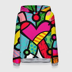 Толстовка-худи женская Ромеро Бритто Арт, цвет: 3D-меланж