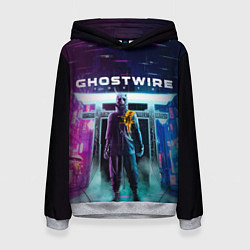 Толстовка-худи женская Ghostwire: TokyoПризрачный провод: Токио, цвет: 3D-меланж