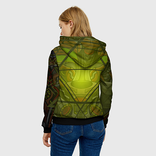 Женская толстовка Кибер-лис / 3D-Черный – фото 4