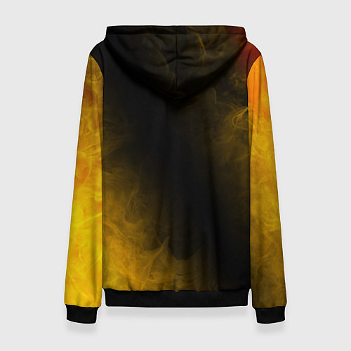Женская толстовка BUBBLE KVASS - СКАЛА Пламя / 3D-Черный – фото 2