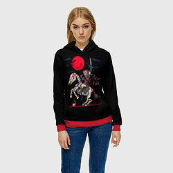 Толстовка-худи женская Адский Линк, цвет: 3D-красный — фото 2