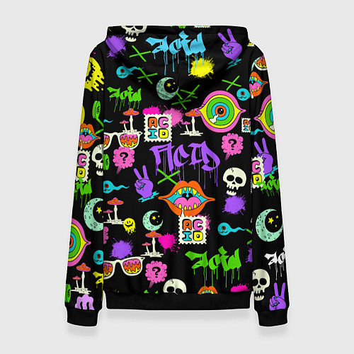 Женская толстовка ACID / 3D-Черный – фото 2