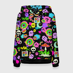 Толстовка-худи женская ACID, цвет: 3D-черный