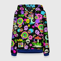 Толстовка-худи женская ACID, цвет: 3D-синий