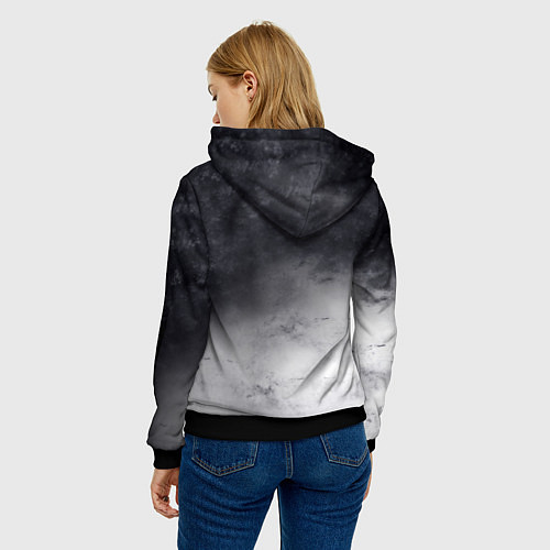 Женская толстовка Токийский Гуль в Дыму Tokyo Ghoul Smoke / 3D-Черный – фото 4