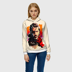 Толстовка-худи женская Босс с повязкой, цвет: 3D-белый — фото 2