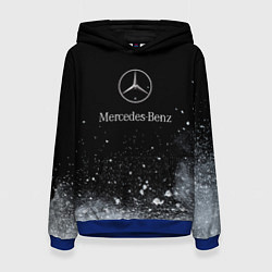 Толстовка-худи женская Mercedes-Benz распылитель, цвет: 3D-синий
