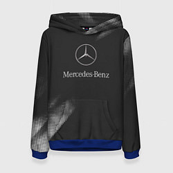 Толстовка-худи женская Mercedes-Benz Мерс, цвет: 3D-синий