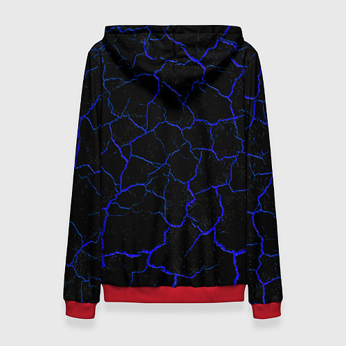 Женская толстовка Хагги Вагги Плейтайм Синяя Лава Трещины / 3D-Красный – фото 2