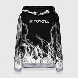 Толстовка-худи женская Toyota Молния с огнем, цвет: 3D-меланж