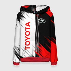 Толстовка-худи женская Toyota Sport Auto, цвет: 3D-красный