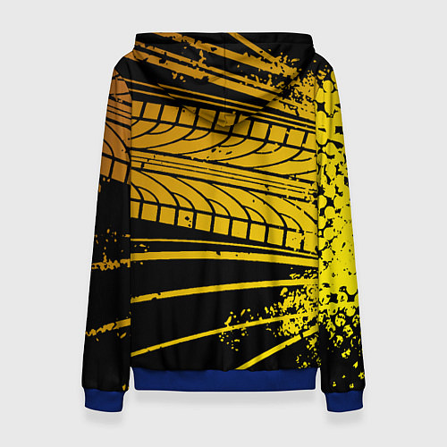 Женская толстовка Lamborghini - Следы от шин / 3D-Синий – фото 2