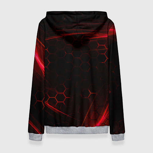 Женская толстовка Mitsubishi красные соты / 3D-Меланж – фото 2