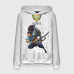 Толстовка-худи женская Yasuo Meme, цвет: 3D-белый