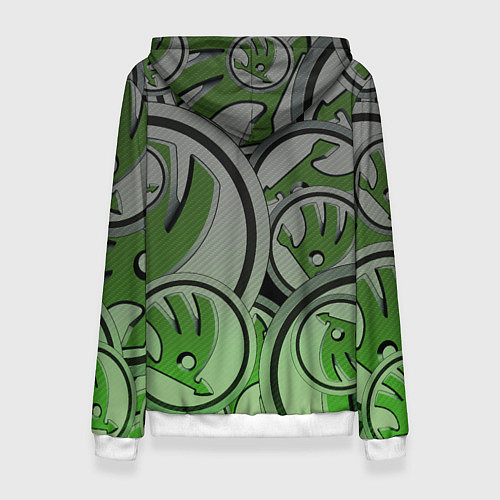 Женская толстовка Skoda Carbone Pattern / 3D-Белый – фото 2