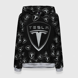 Толстовка-худи женская TESLA BIG LOGO PATTERN, цвет: 3D-меланж