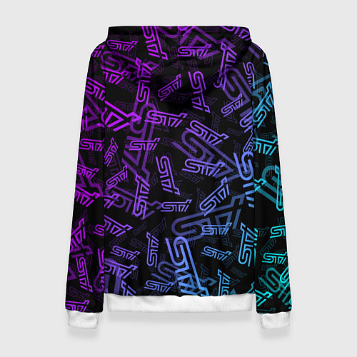 Женская толстовка STI NEON PATTERN / 3D-Белый – фото 2