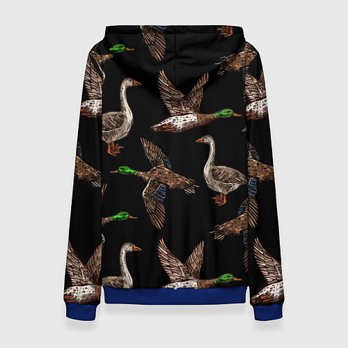 Женская толстовка Утки паттерн / 3D-Синий – фото 2