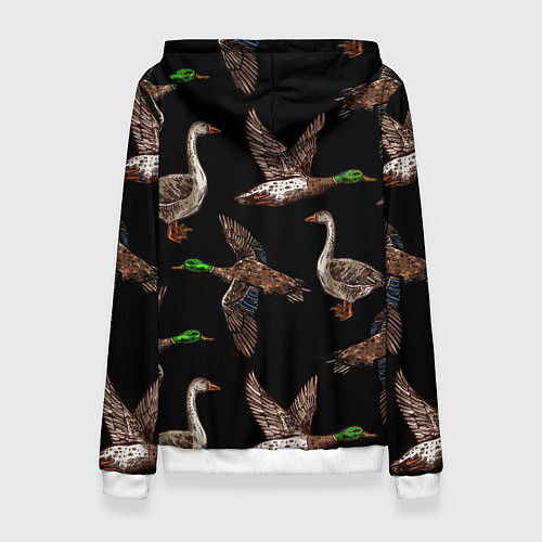 Женская толстовка Утки паттерн / 3D-Белый – фото 2